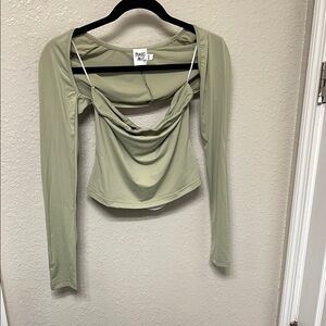 Princess Polly Two Piece Bolero & Top: Sage Green